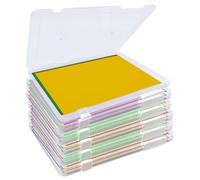 Generisch Lot de 6 boîtes d'archivage A4 en plastique transparent rectangulaire pour documents A4, lettres, scrapbooking, documents de bureau