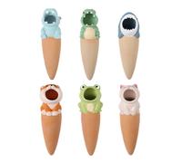 Generisch Lot de 6 boules d'arrosage automatique en terre cuite pour d'intérieur - Distributeur d'eau - Cône d'argile - Pour fleurs, jardin, balcon, bureau