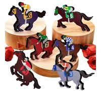 Generisch Lot de 6 cadeaux amusants en bois | Décoration de table festive en forme d'animal pour chambre à coucher, entrée, salon, table basse, bibliothèque, commode