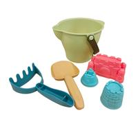 Generisch Lot de 6 jouets sensoriels pour enfants avec seau et pelle - Ensemble de 6 jouets de sable comprenant des seaux, des moules pour la construction de châteaux, des pelles, des kits d'outils de