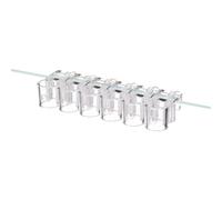 Generisch Lot de 6 pots de fleurs transparents pour aquarium | Support de plantes à suspendre pour bassin à poissons, hydroponique, écosystème de croissance des plantes, culture et