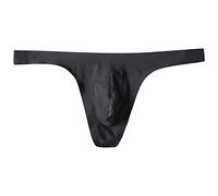 Generisch Lot de 6 strings pour homme, sous-vêtements multicolores, slips légers, respirants, sexy, sous-vêtements érotiques, tanga exotique pour homme, sous-vêtements doux, sensation de porter, Noir