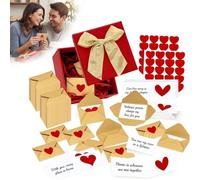 Generisch Lot de 60 mini cartes avec enveloppes, mini cartes vierges et enveloppes, cadeaux romantiques pour petit ami, petite amie, mari, femme, accessoires de fête