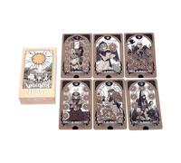 Generisch Lot de 78 cartes de tarot pour débutants, cartes de tarot à collectionner, cartes d'oracles anglaises - Pour guides spirituels, méditation, astrologie, étude