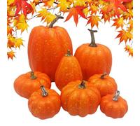 Generisch Lot de 8 citrouilles artificielles à faire soi-même | Décoration DIY style maison de campagne pour la décoration d'automne et d'Halloween, Thanksgiving, embellir et
