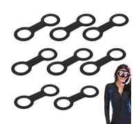 Generisch Lot de 8 clips de tuba à double anneau à dégagement rapide en silicone pour les vacances à la plage, les voyages d'aventure, la photographie sous-marine et l'exploration marine