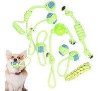 Generisch Lot de 8 cordes à mâcher pour chien en coton - Corde interactive pour chien de remorquage - Fournitures de fromage à nœuds - Pour l'intérieur et l'extérieur - Jouet à mâcher sûr pour la