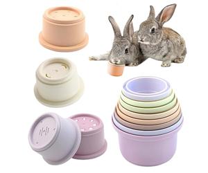 Generisch Lot de 8 empilables pour Lapins - Multicolores - Jouet enrichissant pour Les Petits Animaux Qui cachent la Nourriture et Jouent