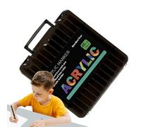 Generisch Lot de marqueurs de peinture acrylique | Pointe de précision pour verre et peinture artistique | Outils de peinture imperméables à séchage rapide avec protection contre la décoloration pour