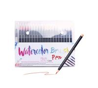 Generisch Lot de stylos aquarelle - Avec crayons aquarelle - Jeu de marqueurs pour loisirs créatifs, artisanat, enseignement, maison, école, projets, journal intime, et adultes