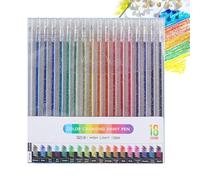 Generisch Lot de stylos gel pailletés - Différents crayons de couleur scintillants pour écrire, colorier, gribouiller, scrapbooking | Articles de papeterie pour journal, projets artistiques, école et