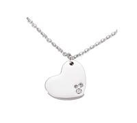 Generisch Love Power 1177 Cœur argenté avec 3 éléments en cristal solitaire Best shining et chaîne en forme de cœur au design Magnetix Coracao TRX