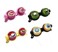 Generisch Lunettes Crazy Eyes - Lunettes de déguisement amusantes - 4 styles - Lunettes globe oculaire - Pour fêtes costumées et soirées à thème - Pour et adultes - Accessoire photo amusant