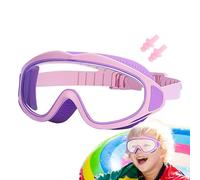 Generisch Lunettes de natation pour - Lunettes de plongée avec bouchons d'oreilles étanches - Anti-buée - Protection UV - Lunettes de natation étanches - Pour de 2 à 16 ans