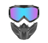 Generisch Lunettes de protection avec masque facial - Lunettes d'équitation pour conduire avec moto - Lunettes de moto PC - Lunettes de protection pour le nettoyage de la viande de vélo ou les tâches