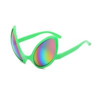 Generisch Lunettes de soleil à thème Alien - Lunettes de soleil colorées arc-en- - Accessoire de fête - Tenue créative pour cosplay/festival