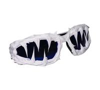 Generisch Lunettes de soleil gothiques - UV400 enveloppantes autour des tortues - Tendance gothique - Lunettes pour Halloween - Pour fêtes et festivals, bleu glace, voir description