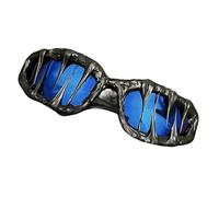 Generisch Lunettes de soleil gothiques - UV400 enveloppantes autour des tortues - Tendance gothique - Lunettes pour Halloween - Pour fêtes et festivals, Noir/bleu, voir description