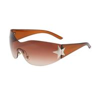 Generisch Lunettes de soleil sans monture des années 20 avec design circulaire, encres sans monture, pour aventures en plein air, équipement de trekking léger, pliable, réglable, pour tous les âges