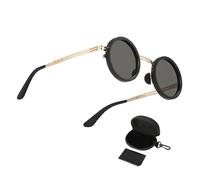 Generisch Lunettes de soleil vintage | Protection UV polarisée, verres ronds, lunettes de soleil tendance | Pour sports de plein air, aventure, conduite, cyclisme, pêche et golf, or, Voir description