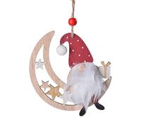 Generisch Lutin de Noël, décoration de sapin de Noël, motif de dessin animé, couleurs résistantes, pour chambre d'enfant, voiture, miroir intérieur, mur, jardin, porte, fenêtre