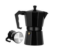 Generisch Machine à café portable en d'aluminium avec valve de sécurité, machine à café de camping en aluminium - pour électrique, céramique, gaz, alcool, latte, cappuccino, à la