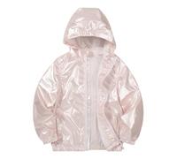 Generisch Mädchen Regenjacke Leichter Windbreaker Mantel mit (12)