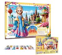 Generisch Magnetic Dress Up | Kit d'autocollants magnétiques de Jeu de rôle, Jouets éducatifs, Jeu de rôle pour et Filles, Jeux de Voyage, Cadeau d'anniversaire, Cadeau de fête