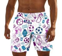 Generisch Maillot coupe du monde 2026 - Short imprimé décontracté pour tous les jours - Coupe décontractée - Short sportif élégant pour le printemps et polyvalent, Rose clair, XXL