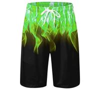 Generisch Maillot de bain 2026 pour homme : le short d'été ample pour homme avec poches est un short de sport décontracté, confortable et respirant, vert, 3XL
