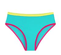 Generisch Maillot de bain bicolore pour fille avec taille élastique douce pour la plage, la piscine, bas d'été confortable de style extérieur, Vert menthe., 5-6 ans