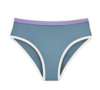 Generisch Maillot de bain bicolore pour fille avec taille élastique douce pour la plage, la piscine, bas d'été confortable de style extérieur, Marine2., 3-4 ans