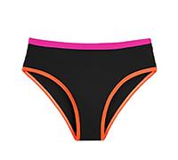 Generisch Maillot de bain bicolore pour fille avec taille élastique douce pour la plage, la piscine, bas d'été confortable de style extérieur, Noir , 3-4 ans