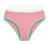 Generisch Maillot de bain bicolore pour fille avec taille élastique douce pour la plage, la piscine, bas d'été confortable de style extérieur, Rose, 5-6 ans