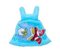 Generisch Maillot de bain gonflable avec motif d'ange, aide à la flottabilité intégrée pour la natation sûre des filles, bleu clair, L
