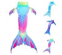 Generisch Maillot de bain pour fille avec bikini - Pour enfant - Cosplay - Pour l'été - Pour 4 à 13 ans, Bleu clair 5., 8-9 ans