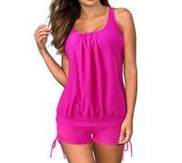 Generisch Maillot de bain tankini pour femme, maillot de bain 2 pièces, haut avec short, maillot de bain ample