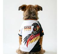 Generisch Maillot de football pour chien - Thème national - Débardeur élastique - Gilet doux pour chiot et chat - Design léger à manches courtes - Liberté de mouvement - Vêtement de sport pour animal