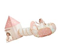 Generisch Maison de jeu 3 en 1 Tunnel Starry C | Tissu rampant à travers la tente de jeu avec inserts en maille pour une utilisation dans la cour, la salle de jeux