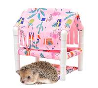Generisch Maison de lapin, habitat d'occupation et de sommeil à 2 étages - Cage pour hamster - Lit décoratif pour chinchilla, hérisson, lapin, souris, furet - Pour intérieur, maison, ferme, lieu de