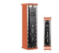 Generisch Mallette à piles amovible, boîtier de charge amovible, 22,5 W, 2 ports USB, coque de chargeur de téléphone portable transparente et légère