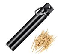 Generisch Mallette de voyage, cure-dents de voyage, petit cure-dents de voyage, boîte de poche en alliage d'aluminium, pelle à piolet hygiénique pour restaurants, cuisines, maisons, Noir , Voir