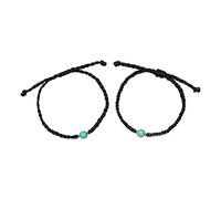 Generisch Maman Femmes Naturelle Argent Naturelle Anneaux alliage créatif incrusté tissé Bracelet bijoux Petite Empilable Bracelet Anneaux (Sky Blue, One Size)