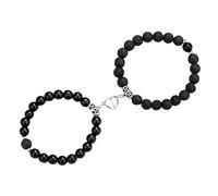 Generisch Mamie Et Perle Message Couleurs Bijoux Et Bracelets Bracelet En Naturelle Bijoux Pour Femmes Hommes Classique Bracelet Ensemble Bracelet Élastique Naturelle Anneaux (Black, One Size)