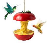 Generisch Mangeoire d'extérieur pour oiseaux - Mangeoire décorative à suspendre pour jardin, pelouse, balcon, terrasse, arbre, support de nourriture pour oiseaux | avec cour, maison, parc, cour, vie