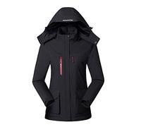 Generisch Manteau chauffant pour femme avec 3 niveaux de chauffage, 4 zones de chauffage, veste chauffante pour la nuque lavable (piles non incluses), Noir , M