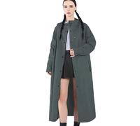 Generisch Manteau de pluie long | Veste de pluie imperméable, coupe-vent, réutilisable, pliable, trench-coat équipement d'extérieur pour femmes et hommes, Turquoise., M