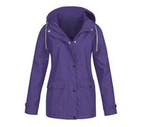 Generisch Manteau de pluie pour homme - Noir - Trench - Longue - Veste coupe-vent - Imperméable - Veste de mi-saison - Coupe surdimensionnée - Veste d'automne unisexe - Veste quotidienne - Manteau