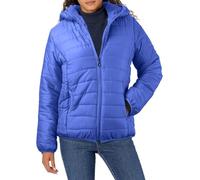 Generisch Manteau d'hiver matelassé sans capuche et coupe-vent avec isolation recyclée, manteau d'hiver fin et court avec duvet de canard blanc chaud, extension de veste avec fermeture éclair, BU1, L