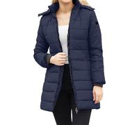 Generisch Manteau d'hiver pour femme - Automne - Hiver - Veste matelassée - Manches longues - Couleur unie - Veste matelassée - Veste matelassée - Mode demi-saison - Haut thermique, bleu, XXL